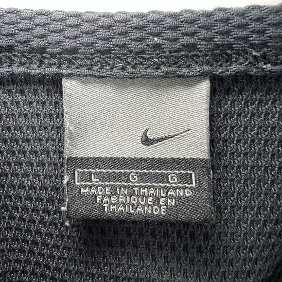 Vintage Y2K Nike T Shirt Mens Size Large Black Red Waffle Knit Gray Tag SS - Picture 7 of 13